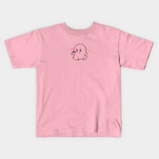 ghost cute with coffee Kids T-Shirt